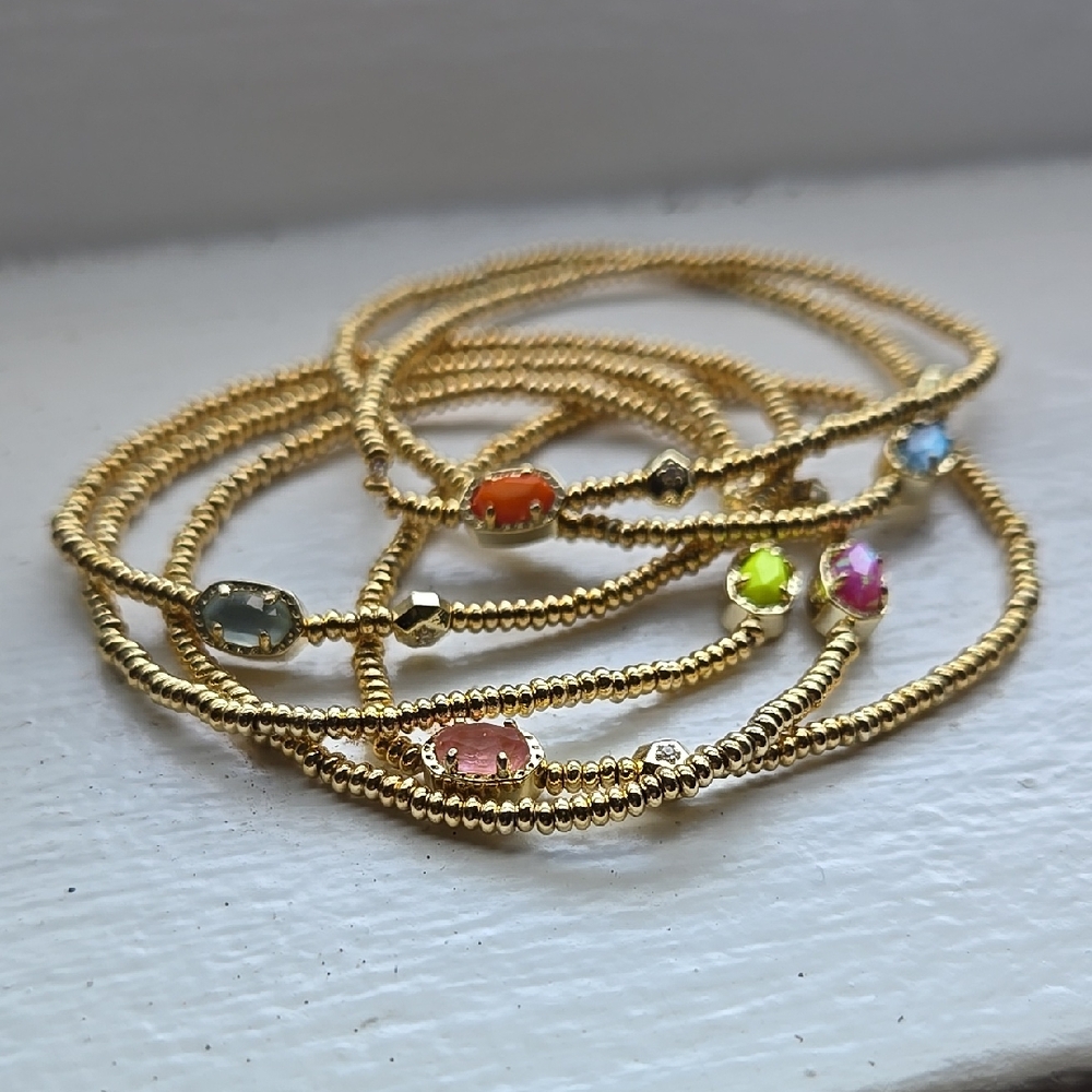 Shop Closing Kendra Scott Set Of 6 Beaded Bracelets with Colorful Gemstones
